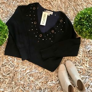 🐘Wildfox studded v-neck sweater size S